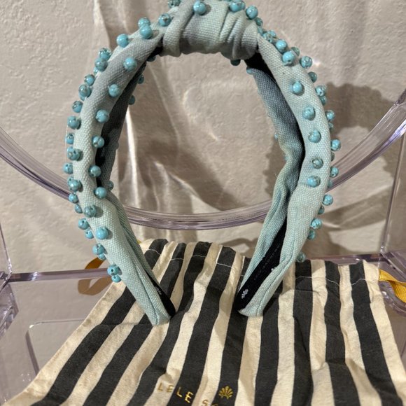 Lele Sadoughi Turquoise Blue Headband